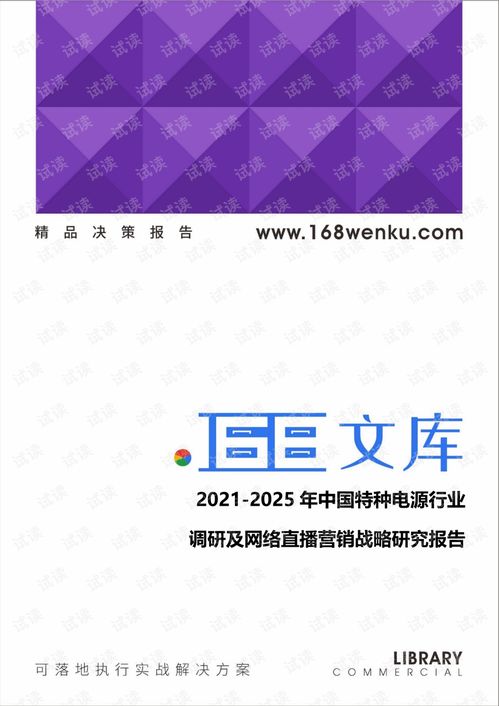 2021 2025年中國特種電源行業調研及網絡直播營銷戰略研究報告.pdf